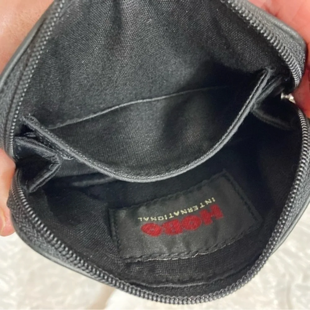 Hobo black zipper coin or makeup pouch bag